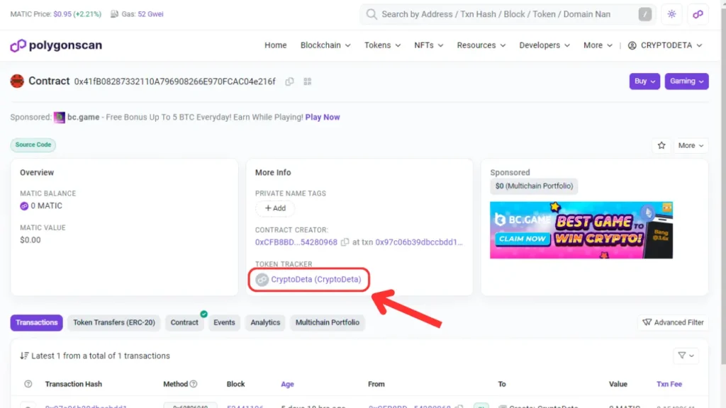 How to Add Token Details and Logo on Polygonscan 1 Step 1