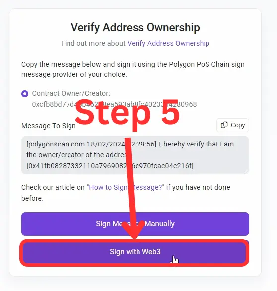 How to Add Token Details and Logo on Polygonscan 6 Step 5