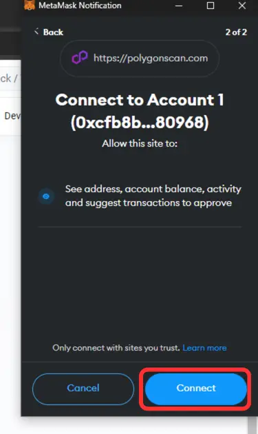 How to Add Token Details and Logo on Polygonscan 5 connect wallet